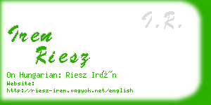 iren riesz business card